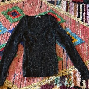 Anthropologie Sparkly Longsleeve Top